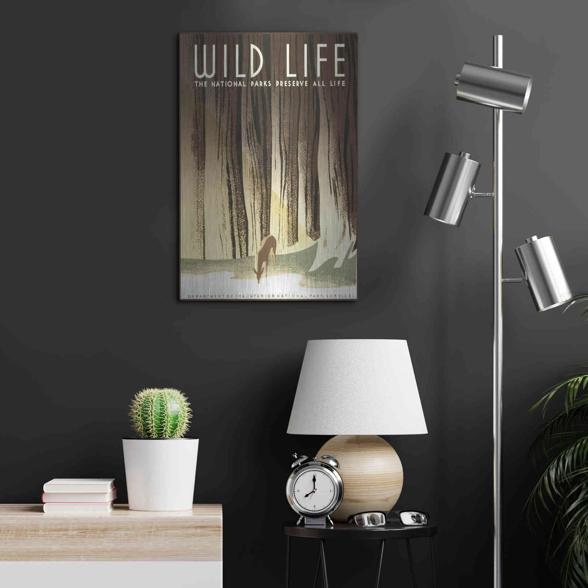Luxe Metal Art 'Wild Life' by Stellar Design Studio, Metal Wall Art,16x24