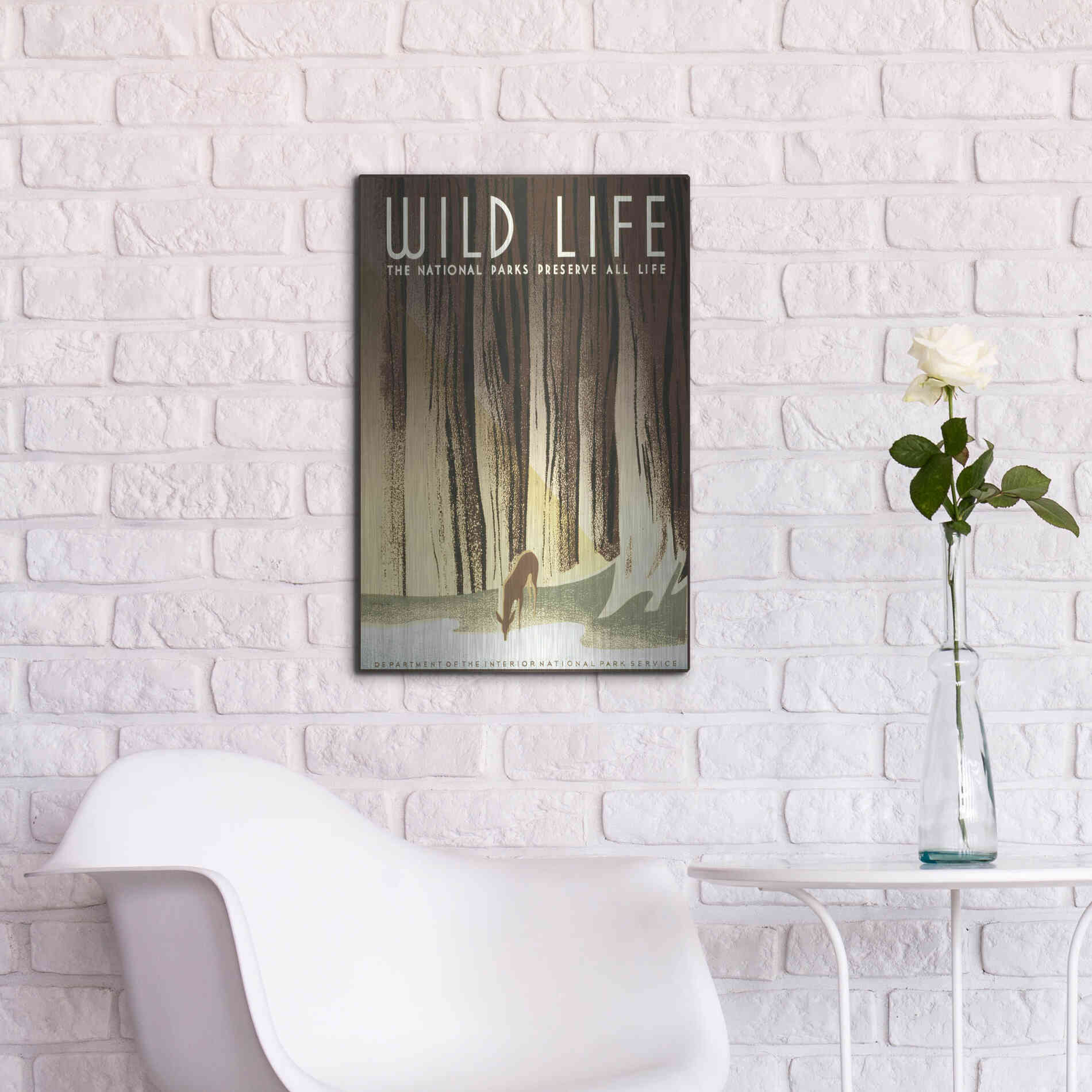 Luxe Metal Art 'Wild Life' by Stellar Design Studio, Metal Wall Art,16x24