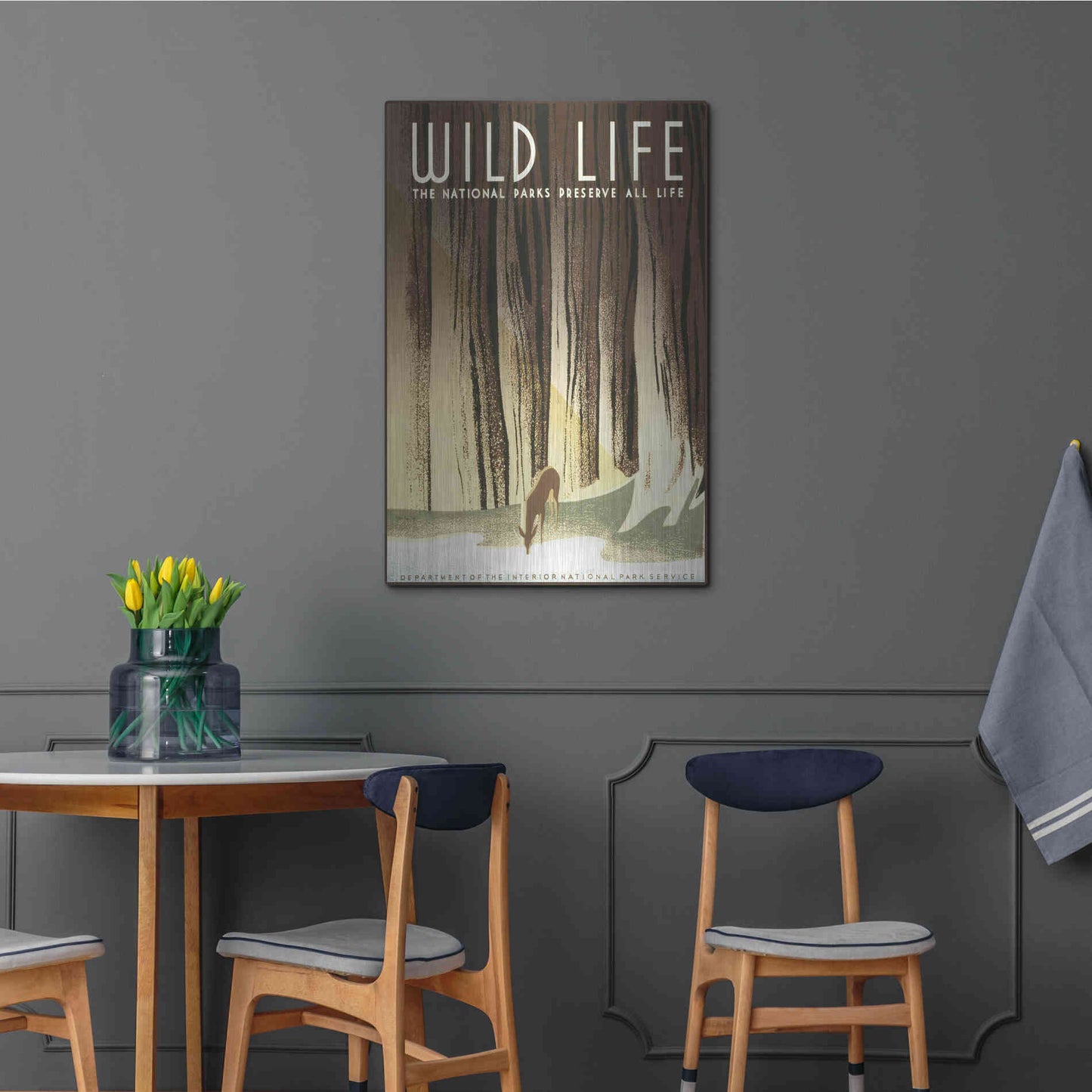 Luxe Metal Art 'Wild Life' by Stellar Design Studio, Metal Wall Art,24x36