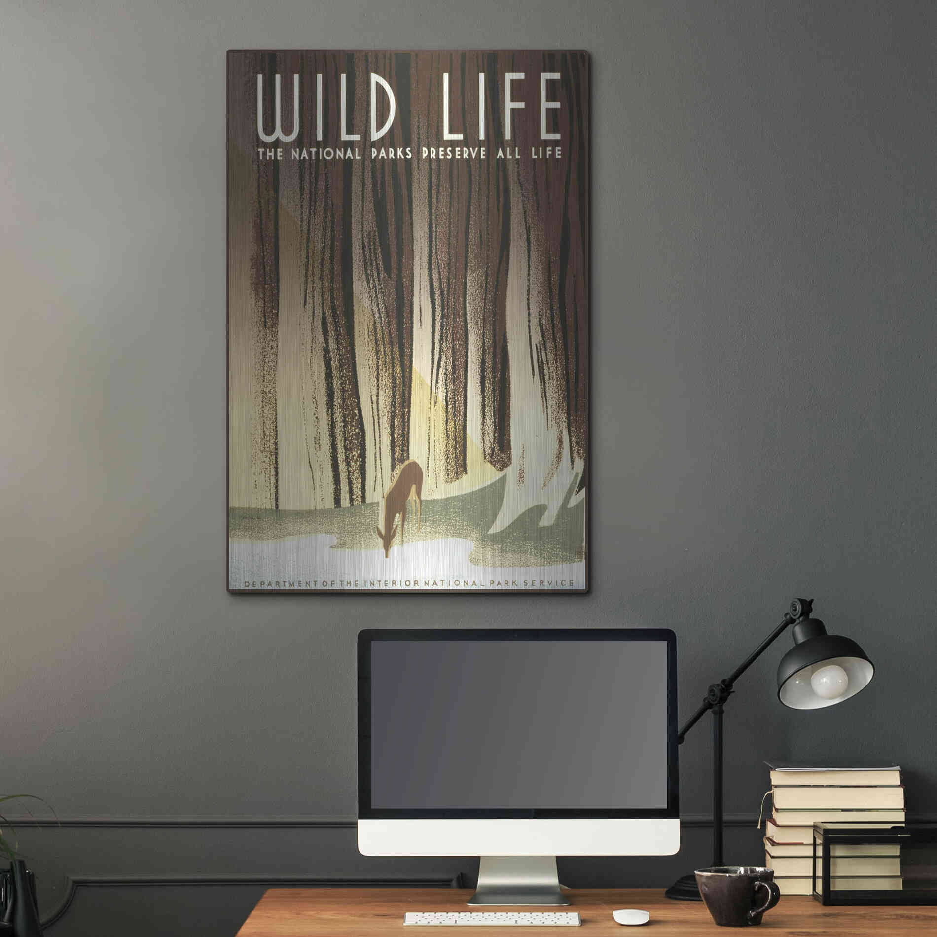 Luxe Metal Art 'Wild Life' by Stellar Design Studio, Metal Wall Art,24x36