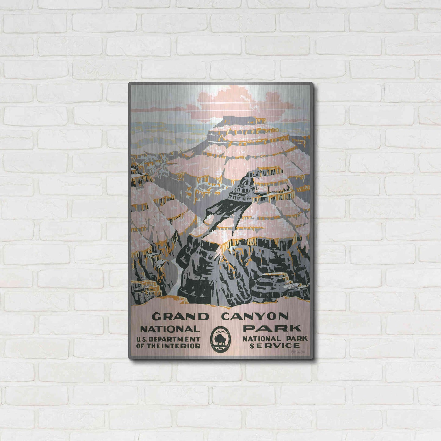 Luxe Metal Art 'Grand Canyon' by Stellar Design Studio, Metal Wall Art,24x36