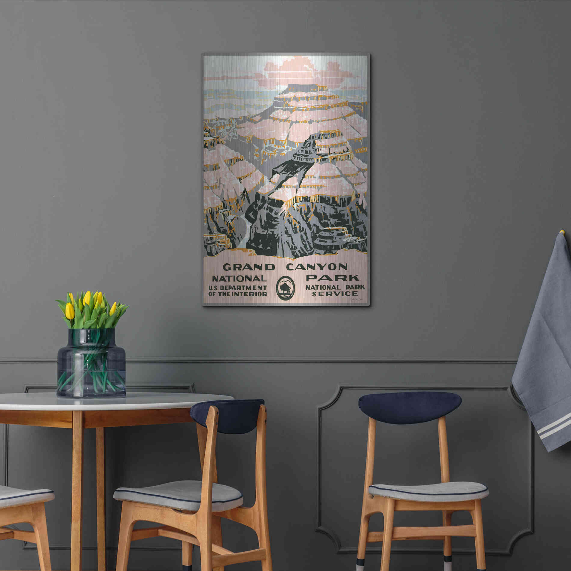 Luxe Metal Art 'Grand Canyon' by Stellar Design Studio, Metal Wall Art,24x36