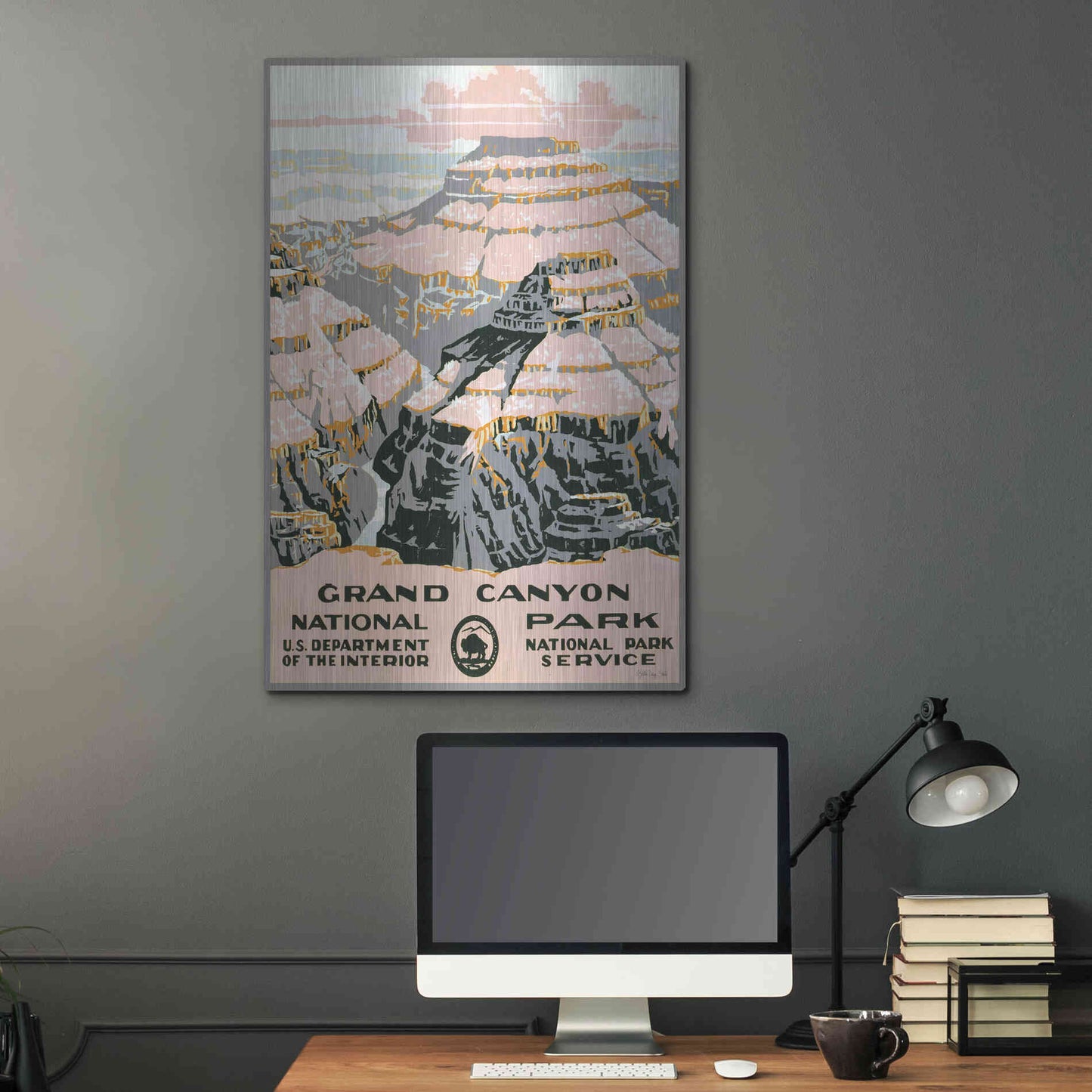 Luxe Metal Art 'Grand Canyon' by Stellar Design Studio, Metal Wall Art,24x36