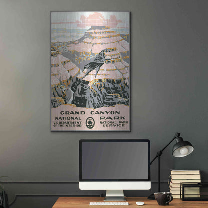 Luxe Metal Art 'Grand Canyon' by Stellar Design Studio, Metal Wall Art,24x36