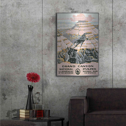 Luxe Metal Art 'Grand Canyon' by Stellar Design Studio, Metal Wall Art,24x36