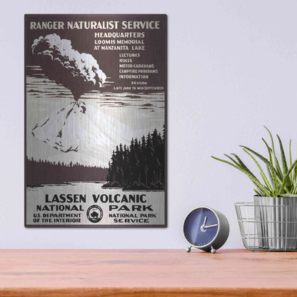 Luxe Metal Art 'Lessen Volcanic Park' by Stellar Design Studio, Metal Wall Art,12x16
