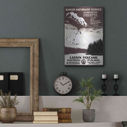 Luxe Metal Art 'Lessen Volcanic Park' by Stellar Design Studio, Metal Wall Art,12x16
