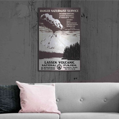 Luxe Metal Art 'Lessen Volcanic Park' by Stellar Design Studio, Metal Wall Art,24x36