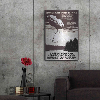 Luxe Metal Art 'Lessen Volcanic Park' by Stellar Design Studio, Metal Wall Art,24x36