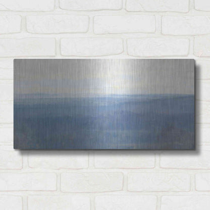 Luxe Metal Art 'Misty Overlook' by Stellar Design Studio, Metal Wall Art,24x12