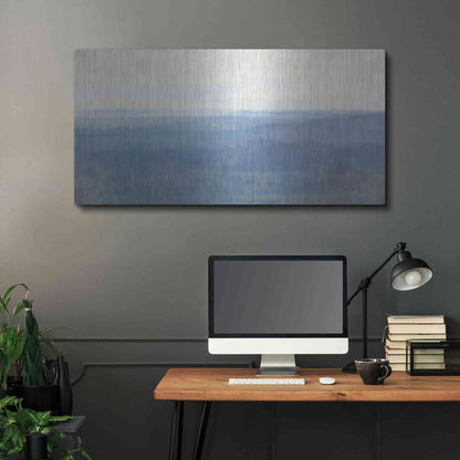 Luxe Metal Art 'Misty Overlook' by Stellar Design Studio, Metal Wall Art,48x24
