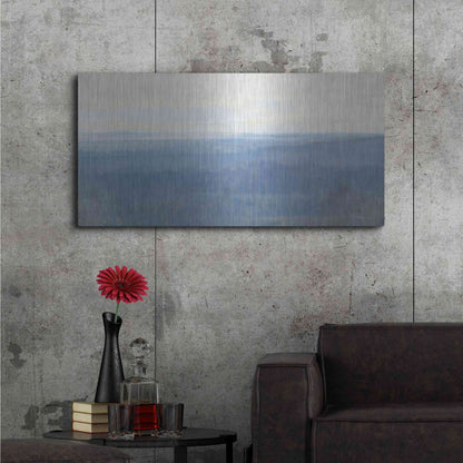 Luxe Metal Art 'Misty Overlook' by Stellar Design Studio, Metal Wall Art,48x24