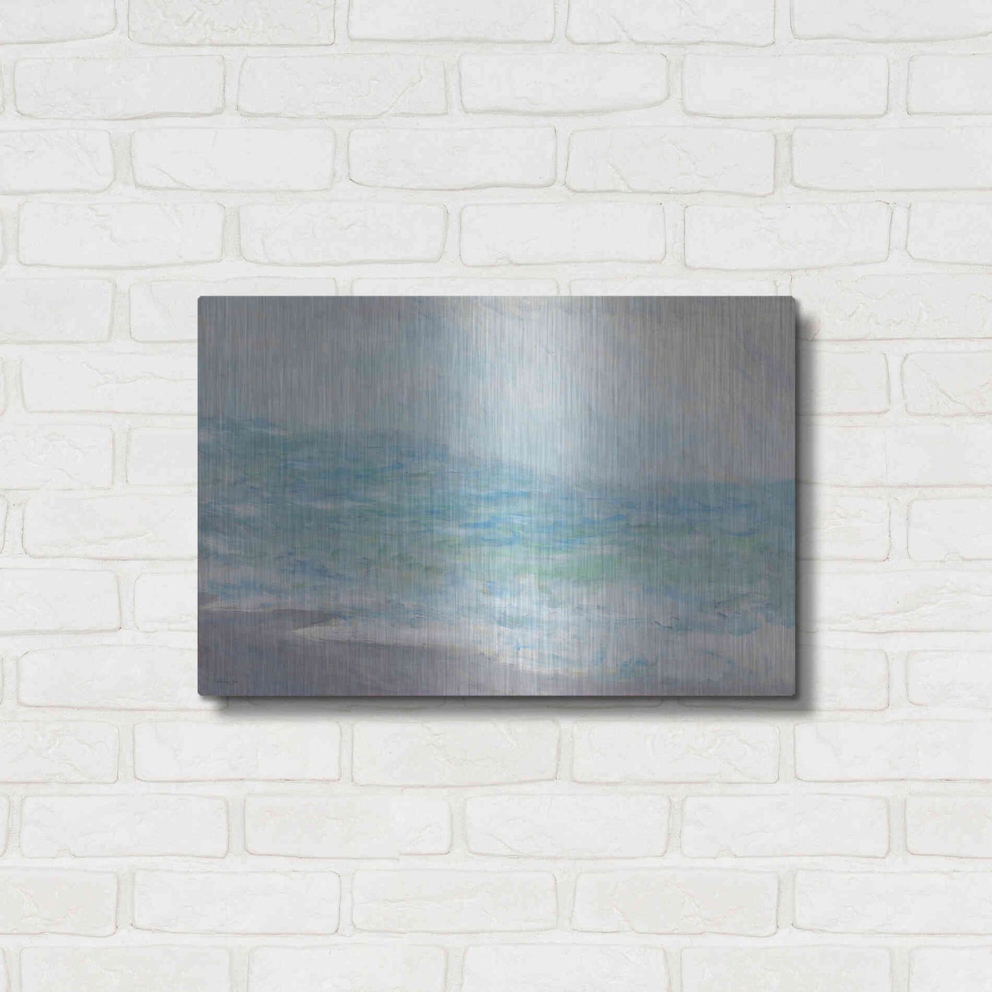 Luxe Metal Art 'Crashing Waves' by Stellar Design Studio, Metal Wall Art,24x16