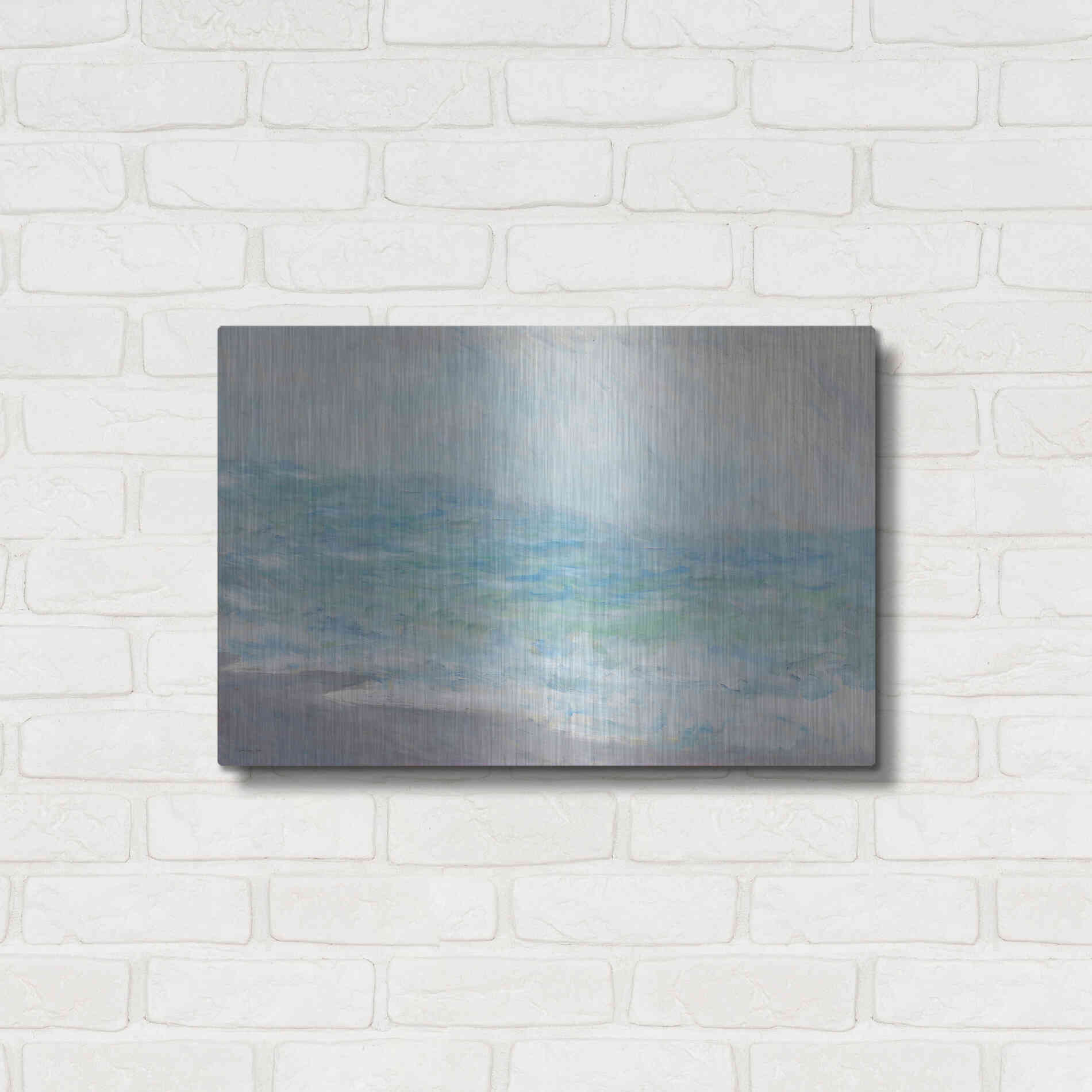 Luxe Metal Art 'Crashing Waves' by Stellar Design Studio, Metal Wall Art,24x16