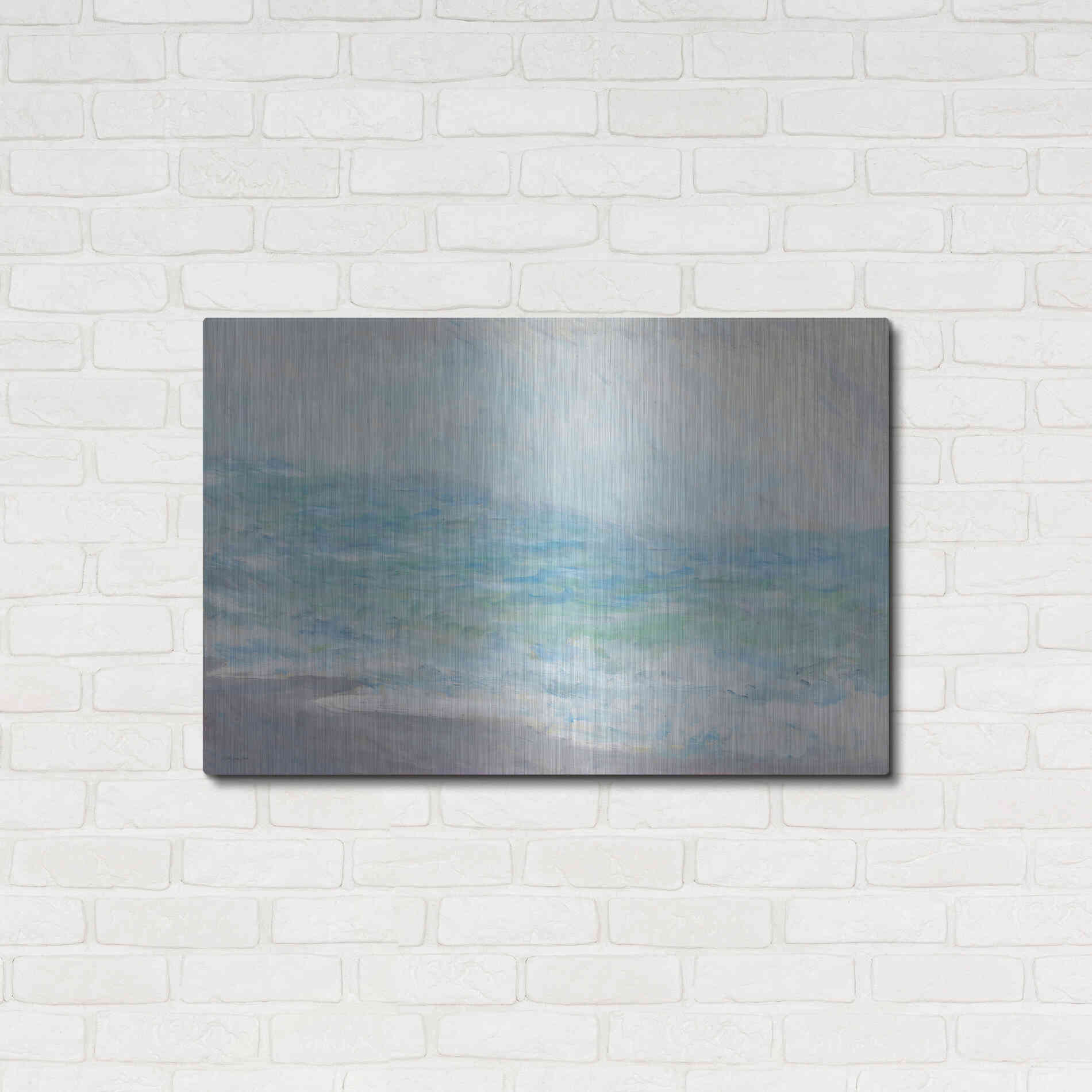 Luxe Metal Art 'Crashing Waves' by Stellar Design Studio, Metal Wall Art,36x24