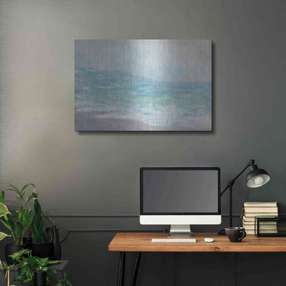 Luxe Metal Art 'Crashing Waves' by Stellar Design Studio, Metal Wall Art,36x24