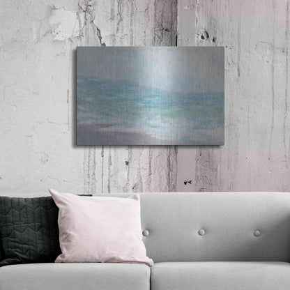 Luxe Metal Art 'Crashing Waves' by Stellar Design Studio, Metal Wall Art,36x24