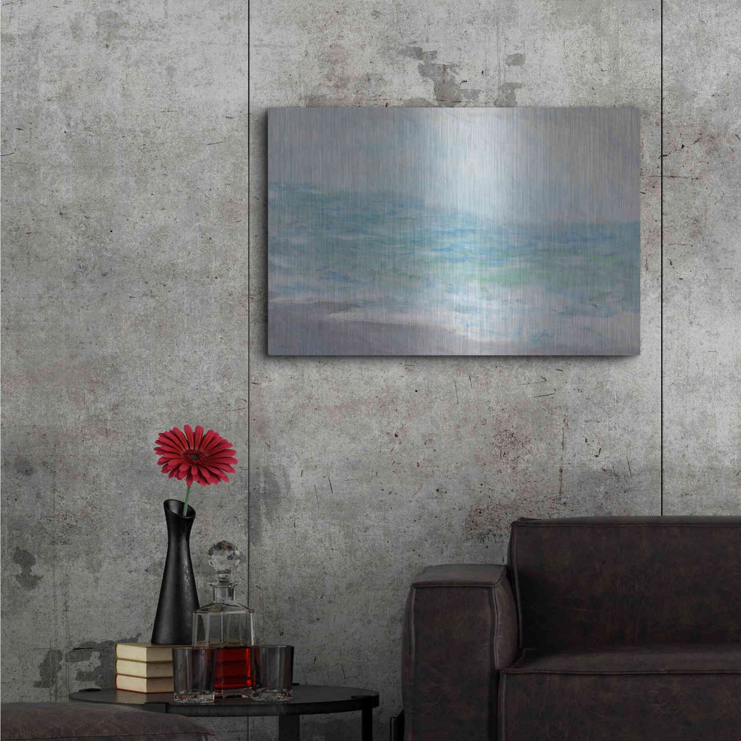 Luxe Metal Art 'Crashing Waves' by Stellar Design Studio, Metal Wall Art,36x24