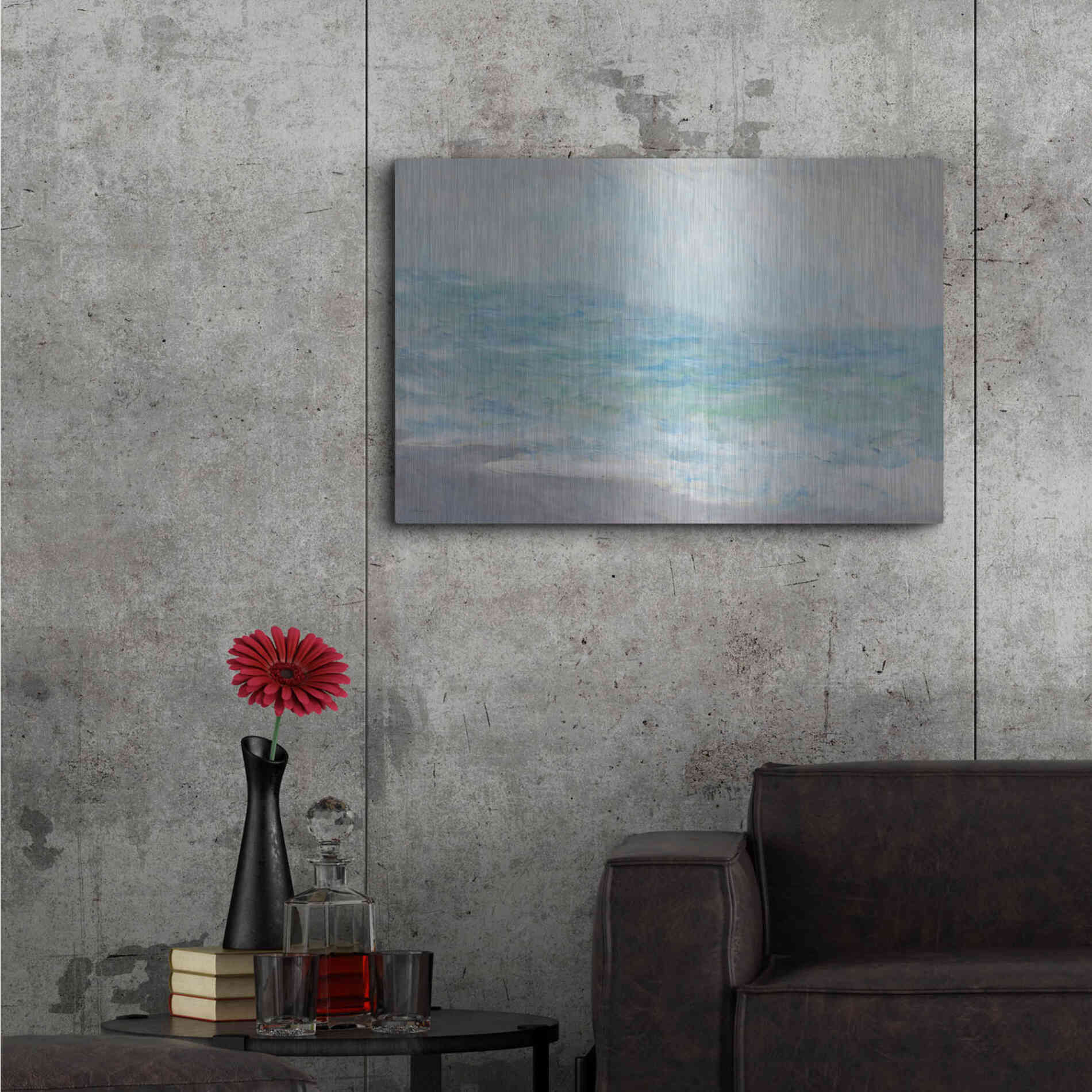Luxe Metal Art 'Crashing Waves' by Stellar Design Studio, Metal Wall Art,36x24