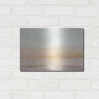 Luxe Metal Art 'Peaceful Shore 1' by Stellar Design Studio, Metal Wall Art,16x12