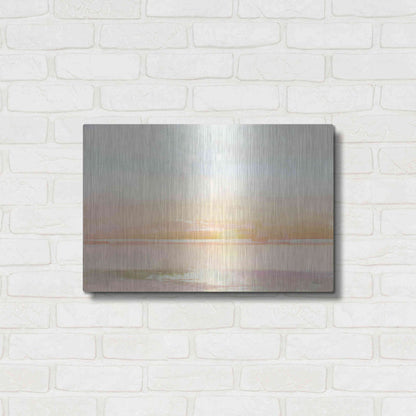Luxe Metal Art 'Peaceful Shore 1' by Stellar Design Studio, Metal Wall Art,24x16