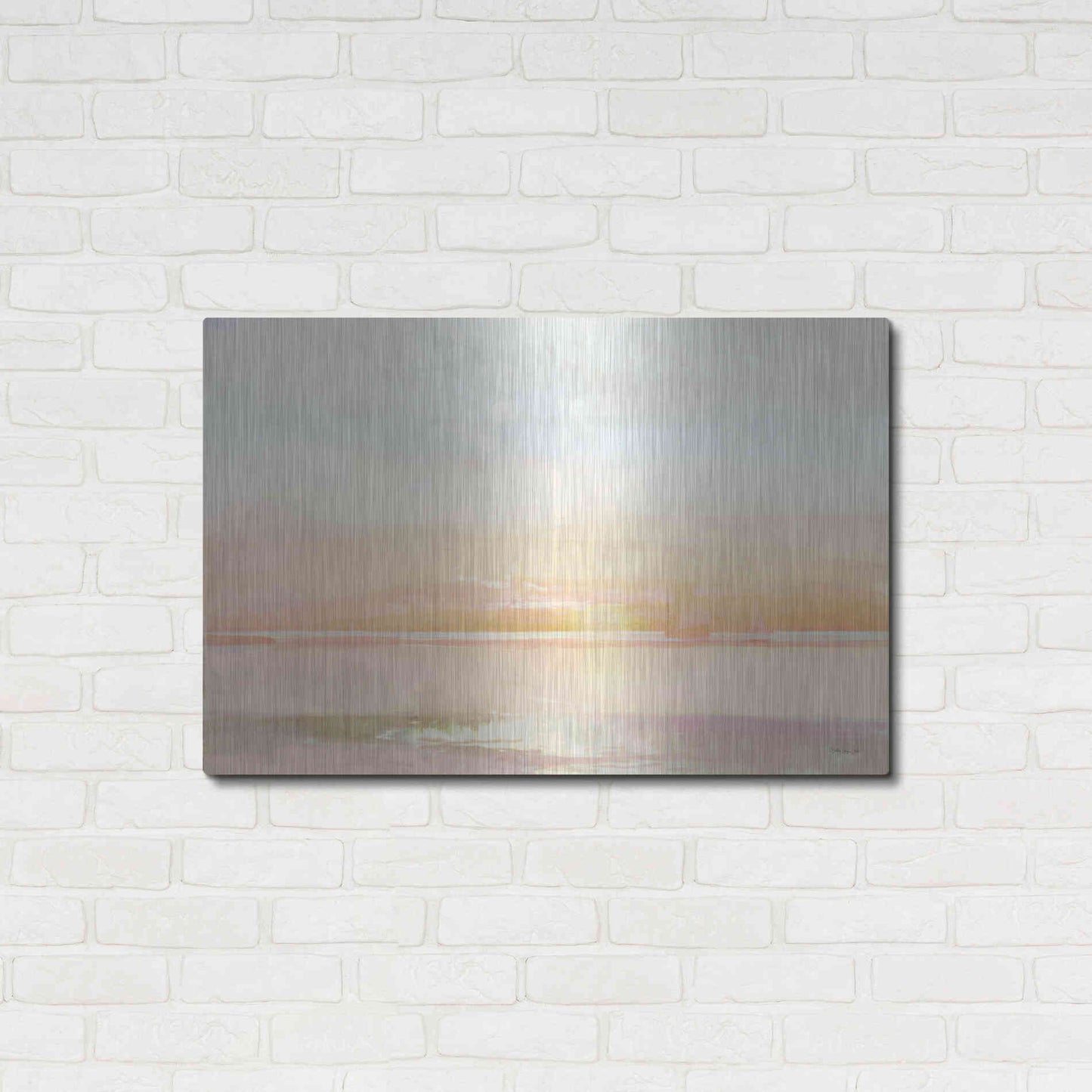 Luxe Metal Art 'Peaceful Shore 1' by Stellar Design Studio, Metal Wall Art,36x24