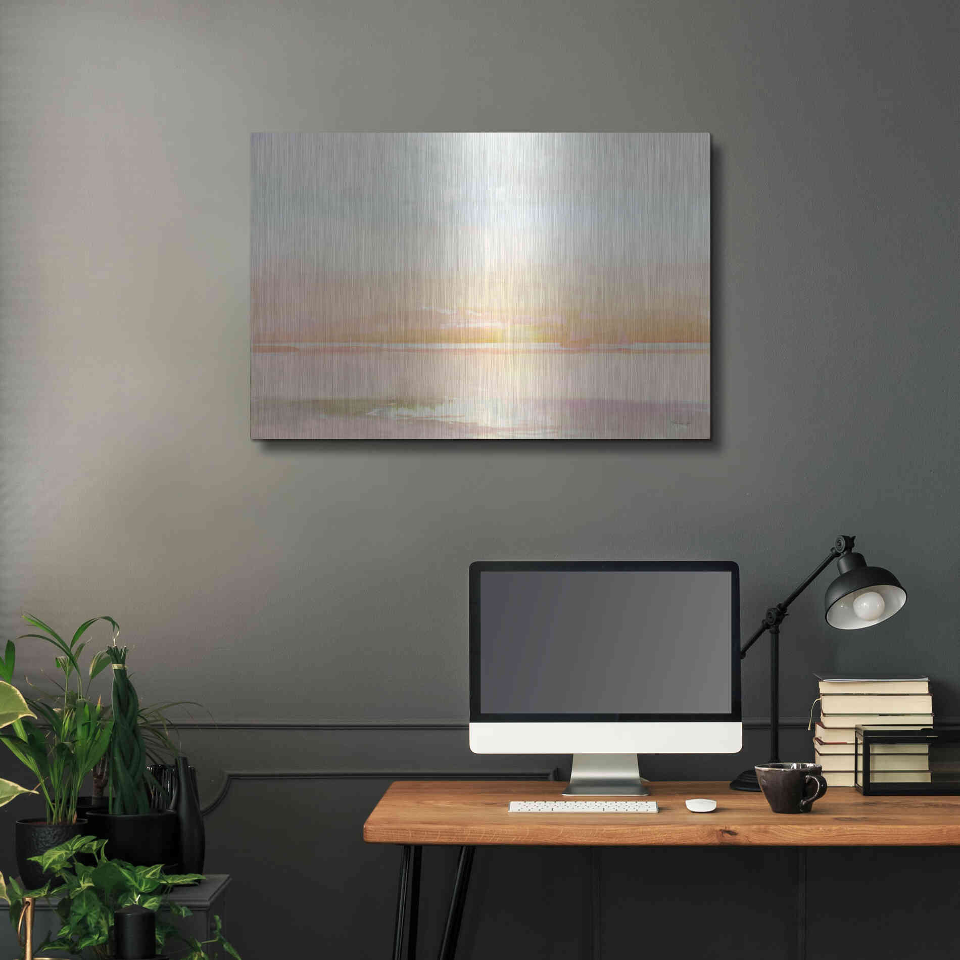 Luxe Metal Art 'Peaceful Shore 1' by Stellar Design Studio, Metal Wall Art,36x24