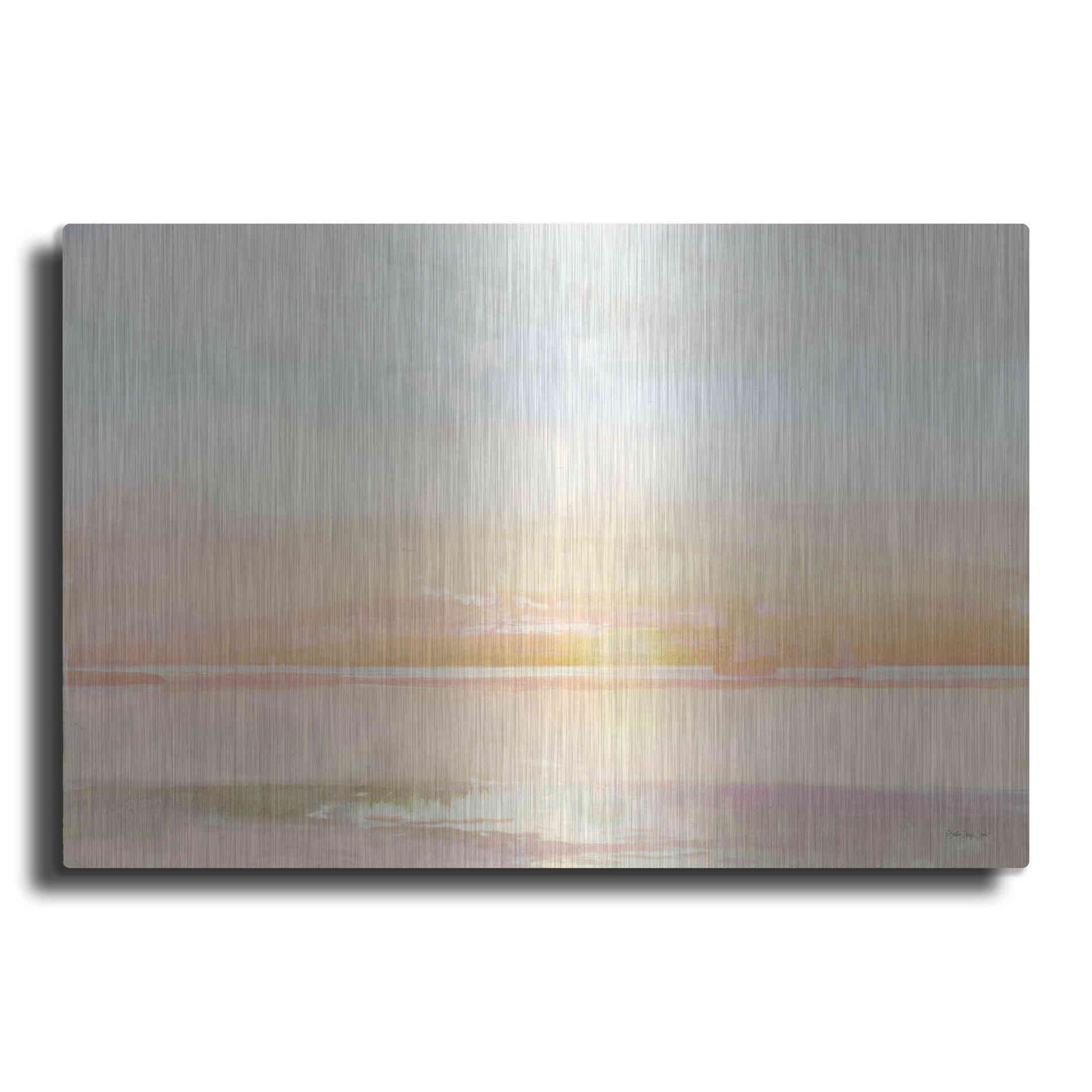 Luxe Metal Art 'Peaceful Shore 1' by Stellar Design Studio, Metal Wall Art