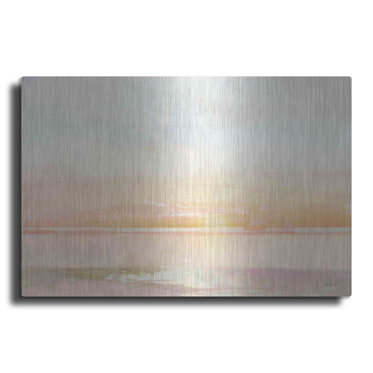 Luxe Metal Art 'Peaceful Shore 1' by Stellar Design Studio, Metal Wall Art