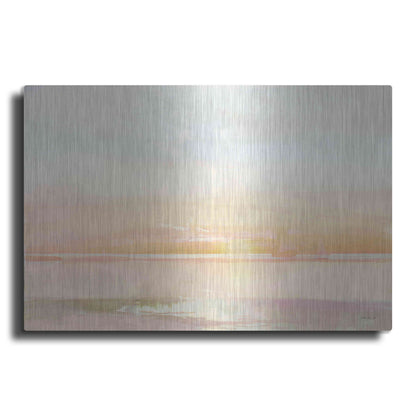 Luxe Metal Art 'Peaceful Shore 1' by Stellar Design Studio, Metal Wall Art