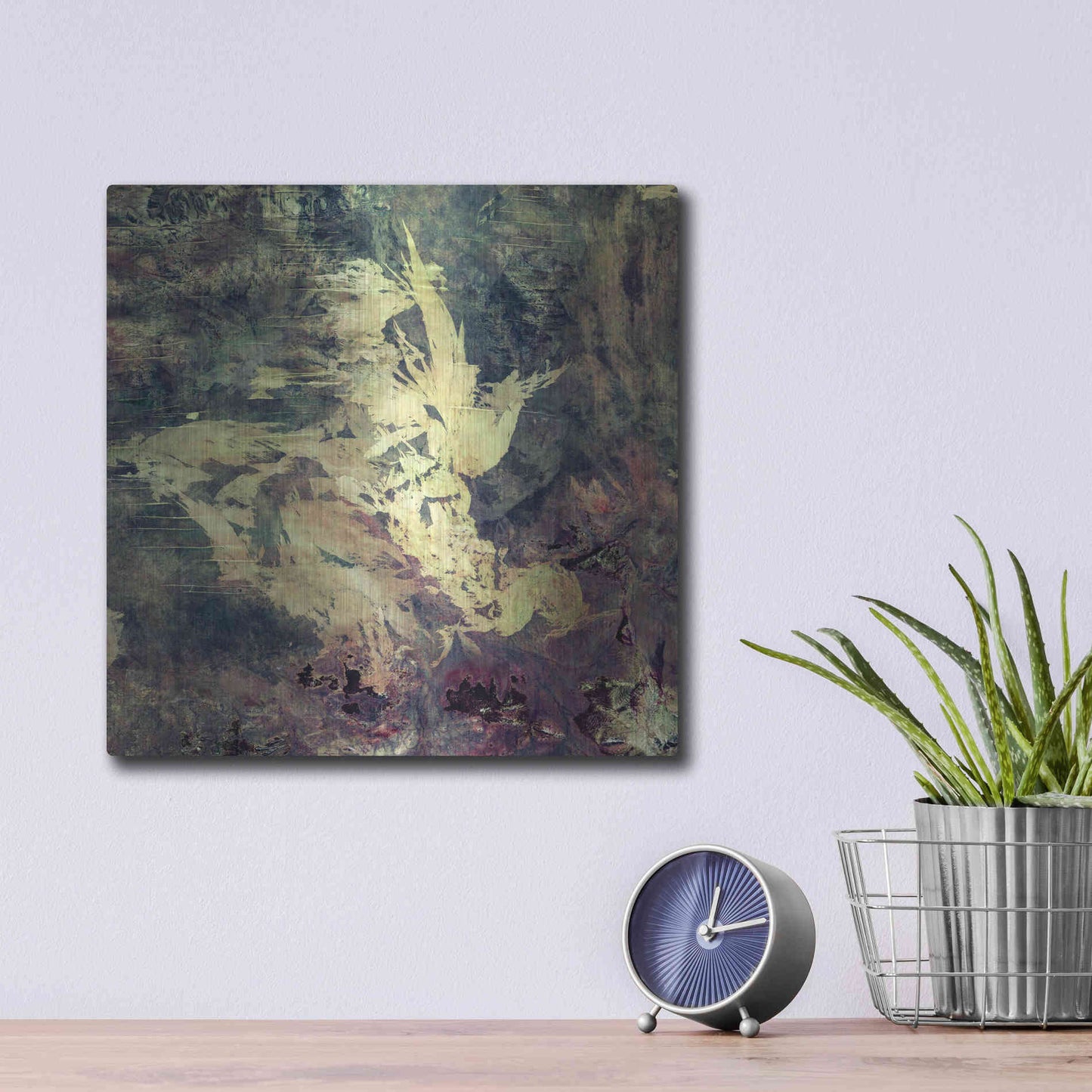 Luxe Metal Art 'Earth As Art: Sandy Scars' Metal Wall Art,12x12