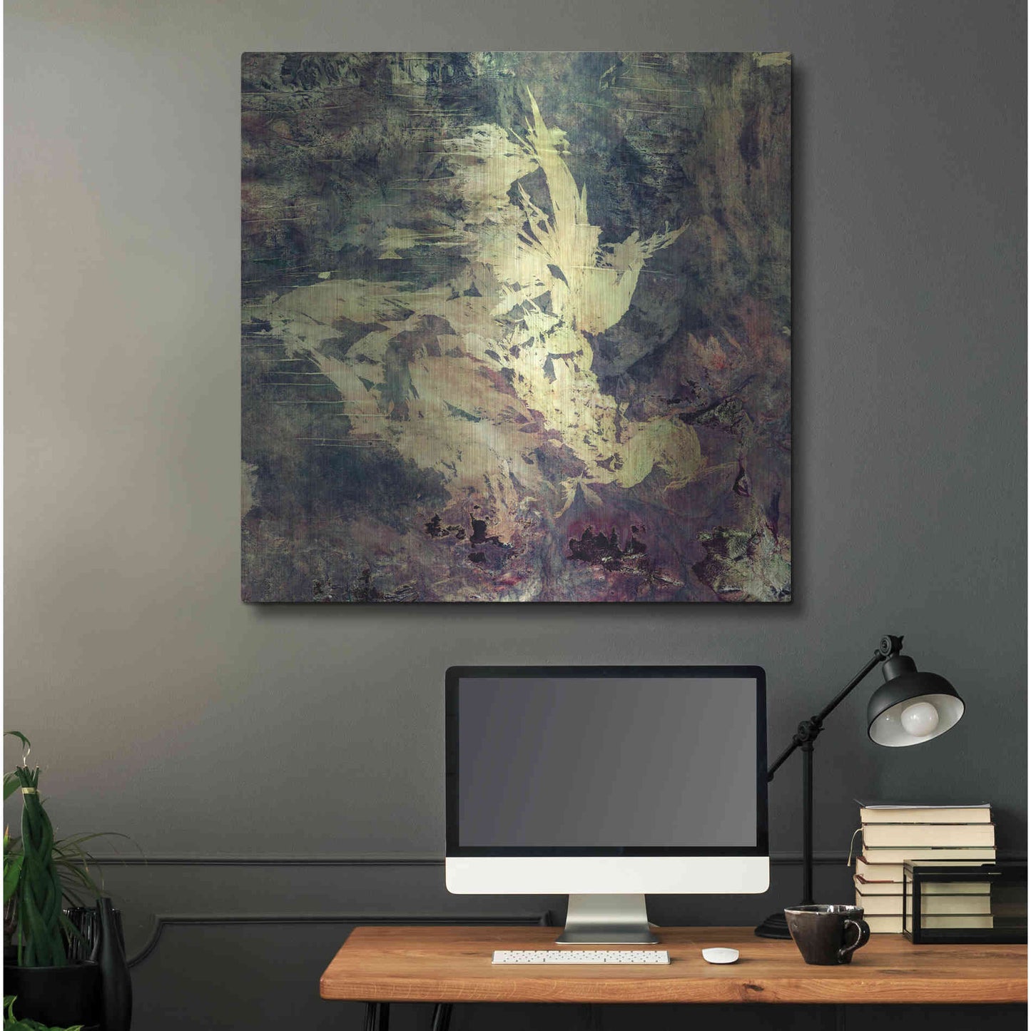 Luxe Metal Art 'Earth As Art: Sandy Scars' Metal Wall Art,36x36