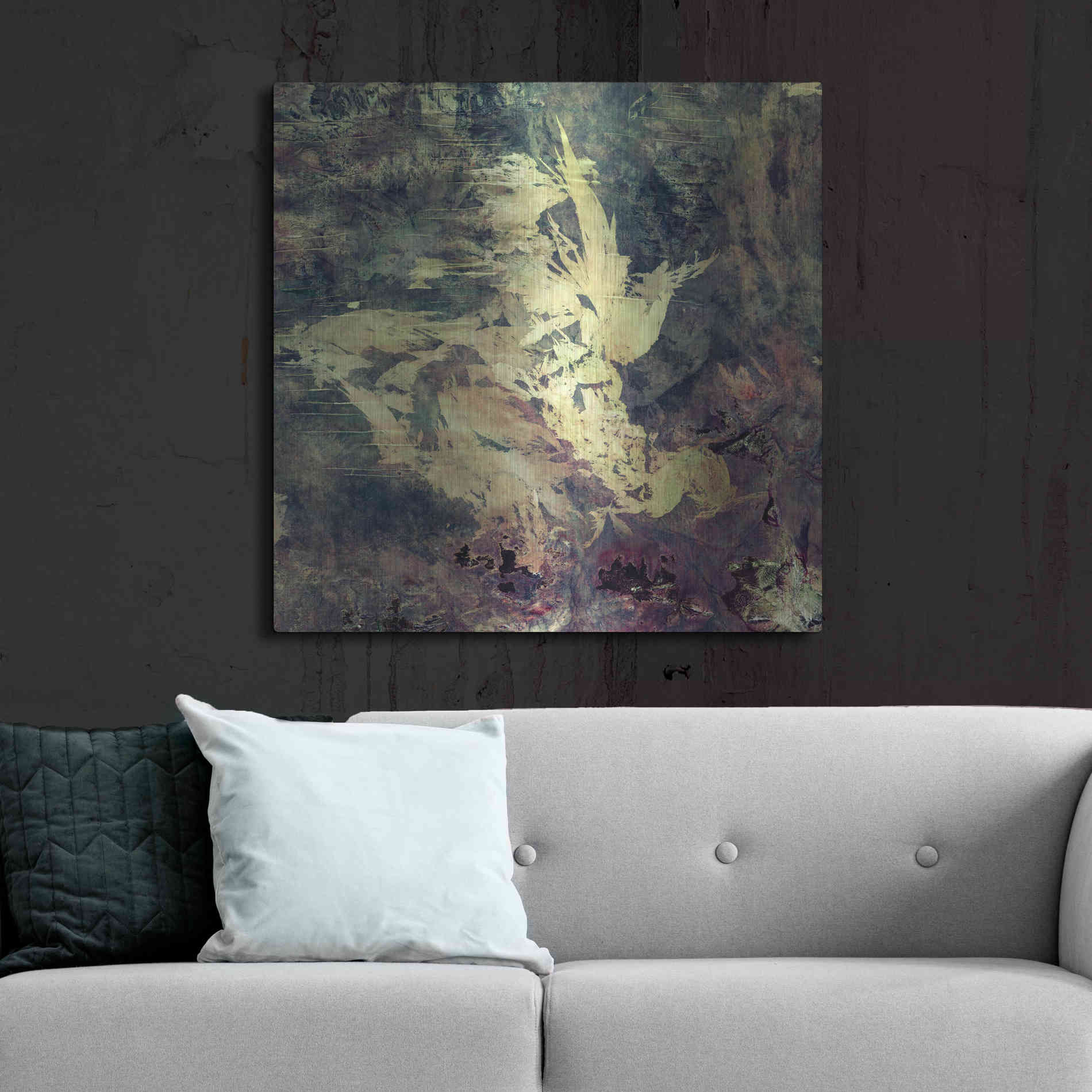 Luxe Metal Art 'Earth As Art: Sandy Scars' Metal Wall Art,36x36