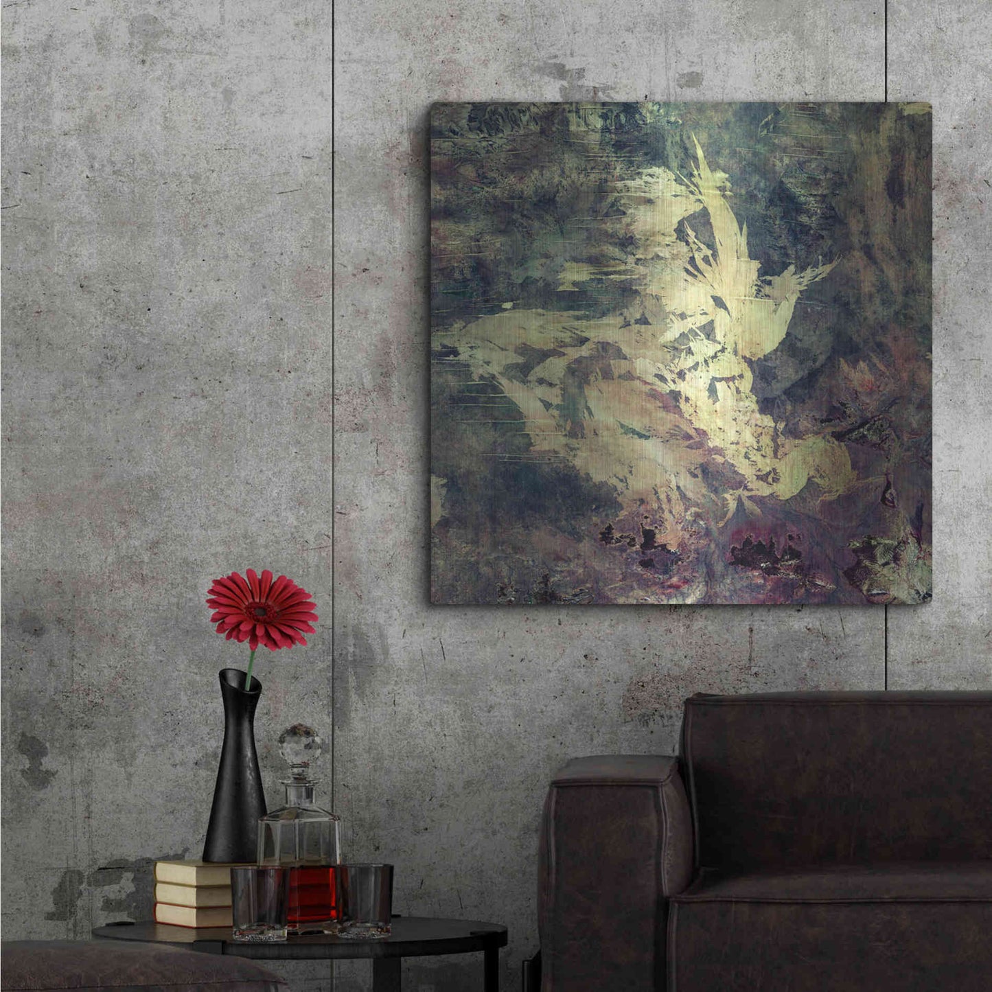 Luxe Metal Art 'Earth As Art: Sandy Scars' Metal Wall Art,36x36