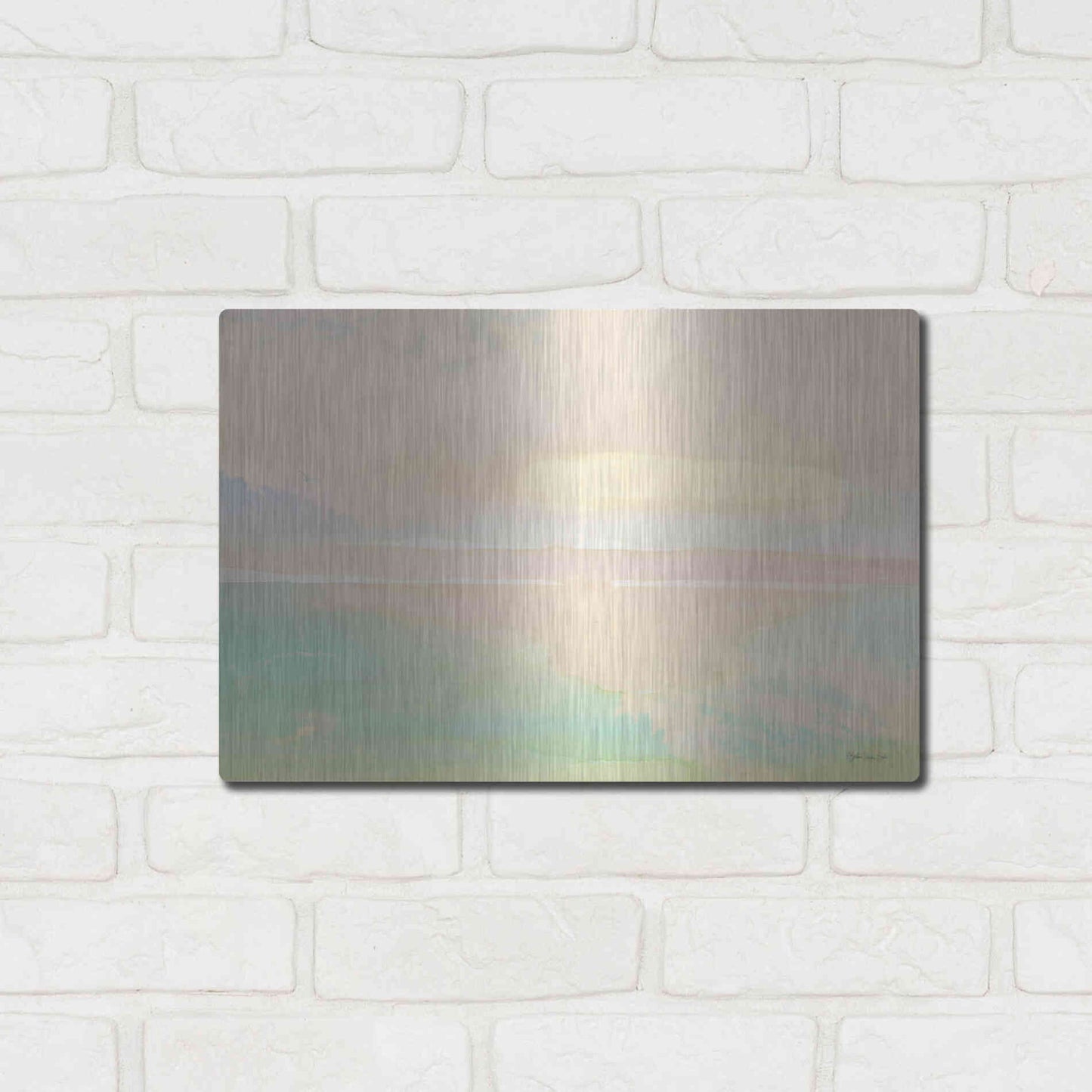 Luxe Metal Art 'Peaceful Shore 2' by Stellar Design Studio, Metal Wall Art,16x12