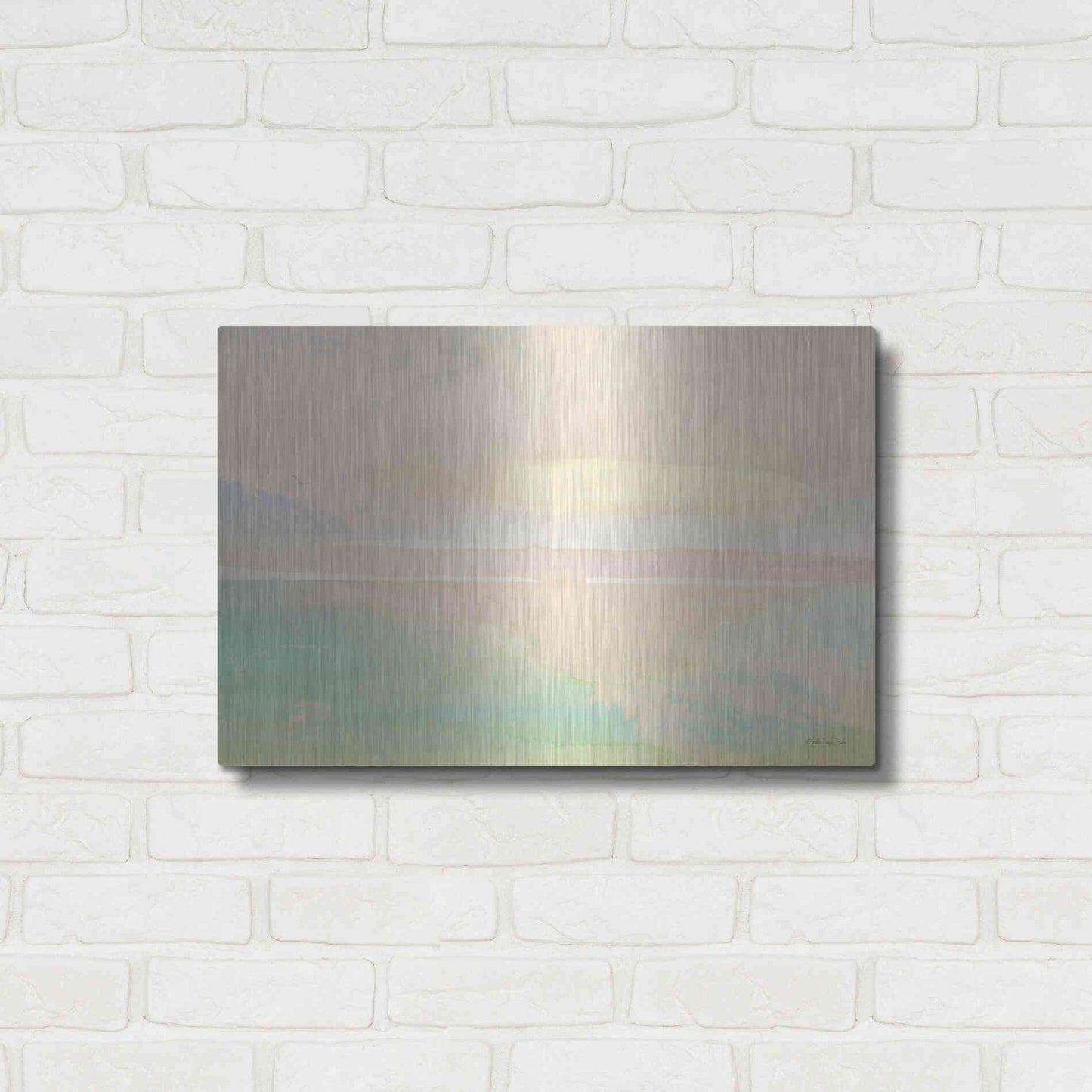 Luxe Metal Art 'Peaceful Shore 2' by Stellar Design Studio, Metal Wall Art,24x16
