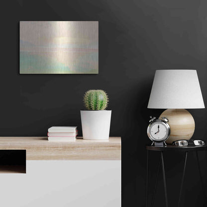 Luxe Metal Art 'Peaceful Shore 2' by Stellar Design Studio, Metal Wall Art,24x16