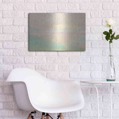 Luxe Metal Art 'Peaceful Shore 2' by Stellar Design Studio, Metal Wall Art,24x16