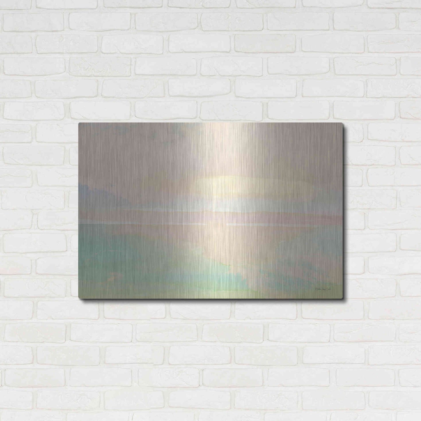 Luxe Metal Art 'Peaceful Shore 2' by Stellar Design Studio, Metal Wall Art,36x24