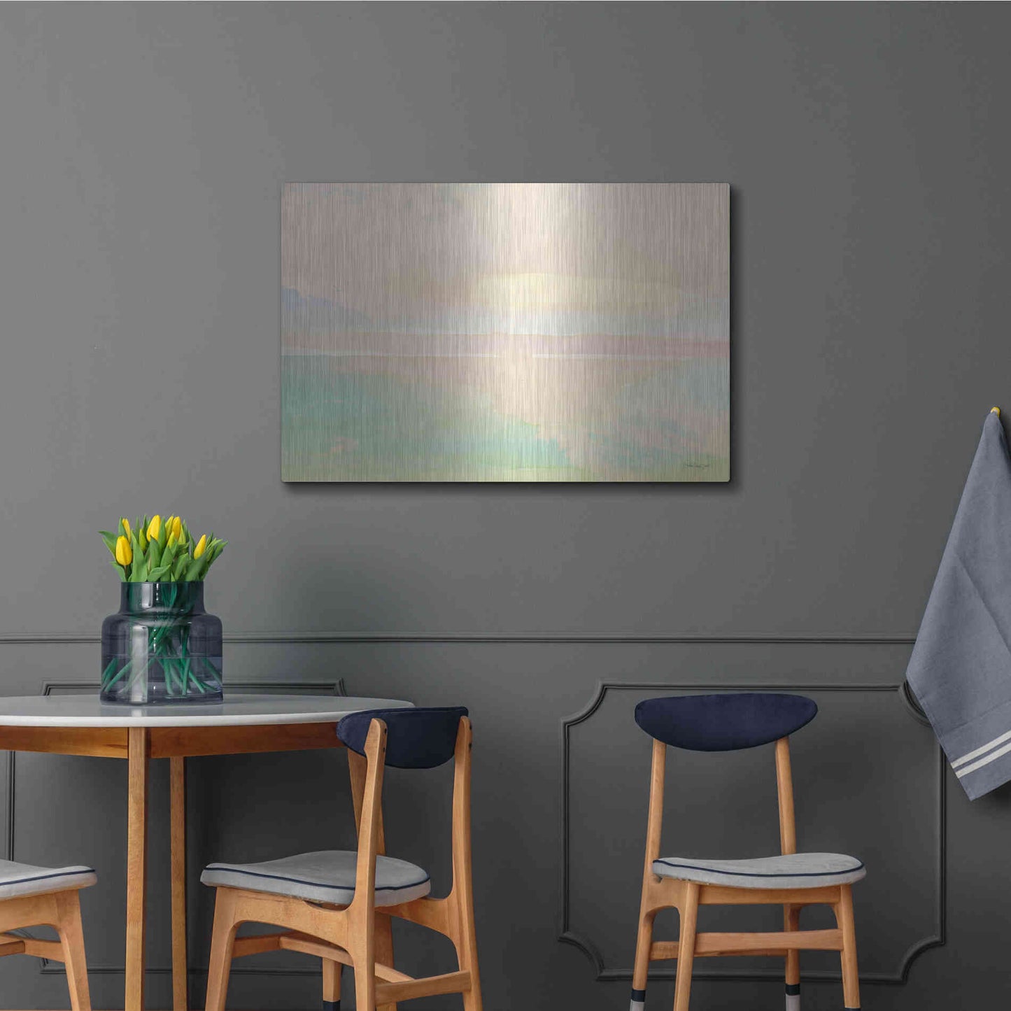 Luxe Metal Art 'Peaceful Shore 2' by Stellar Design Studio, Metal Wall Art,36x24
