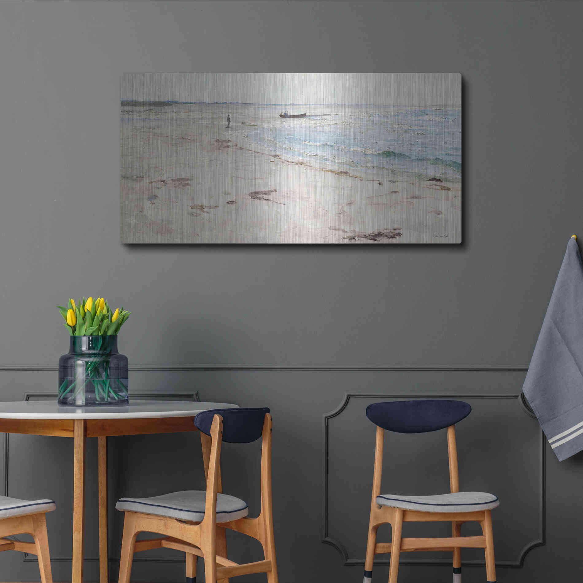 Luxe Metal Art 'From the Beach' by Stellar Design Studio, Metal Wall Art,48x24
