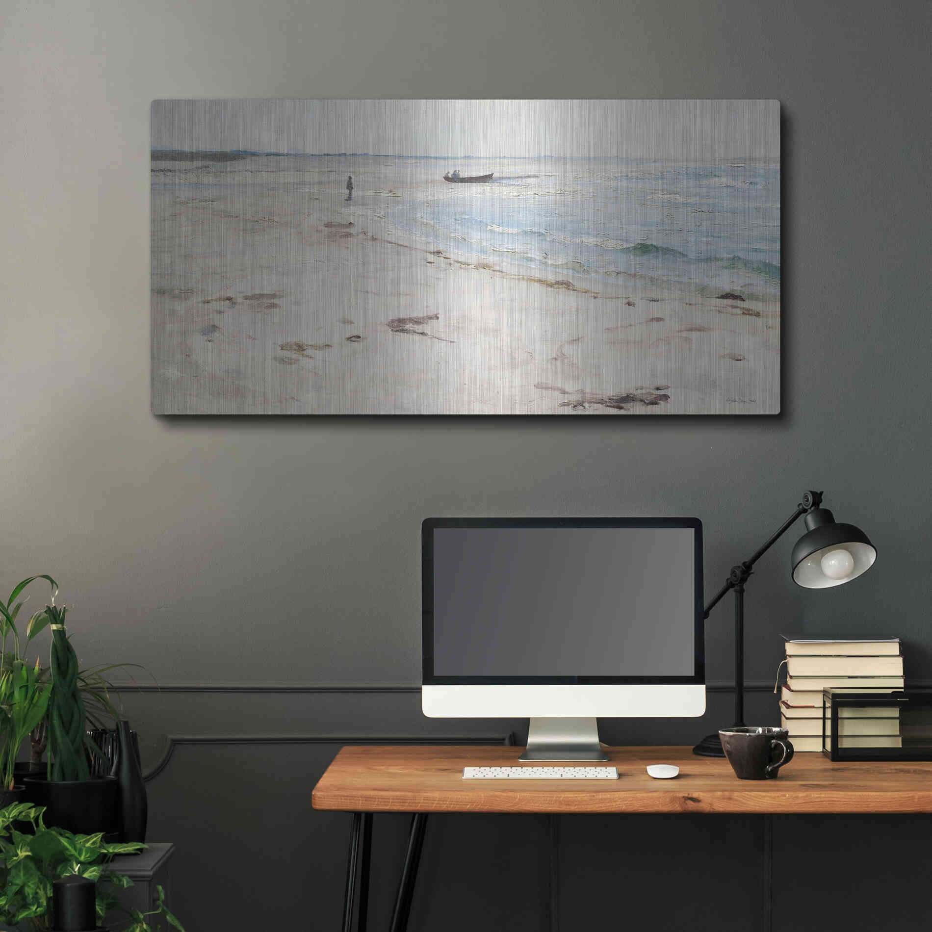 Luxe Metal Art 'From the Beach' by Stellar Design Studio, Metal Wall Art,48x24