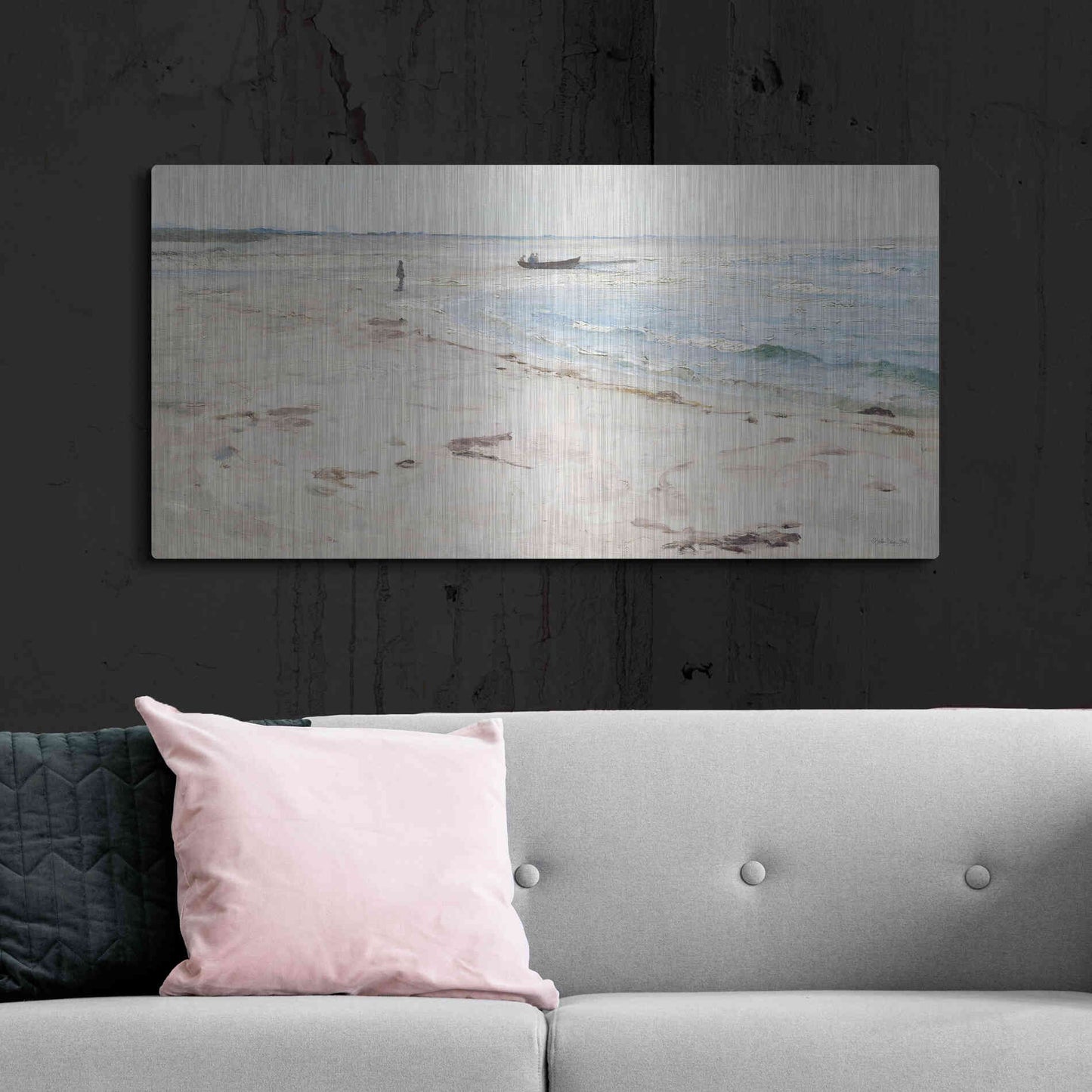Luxe Metal Art 'From the Beach' by Stellar Design Studio, Metal Wall Art,48x24