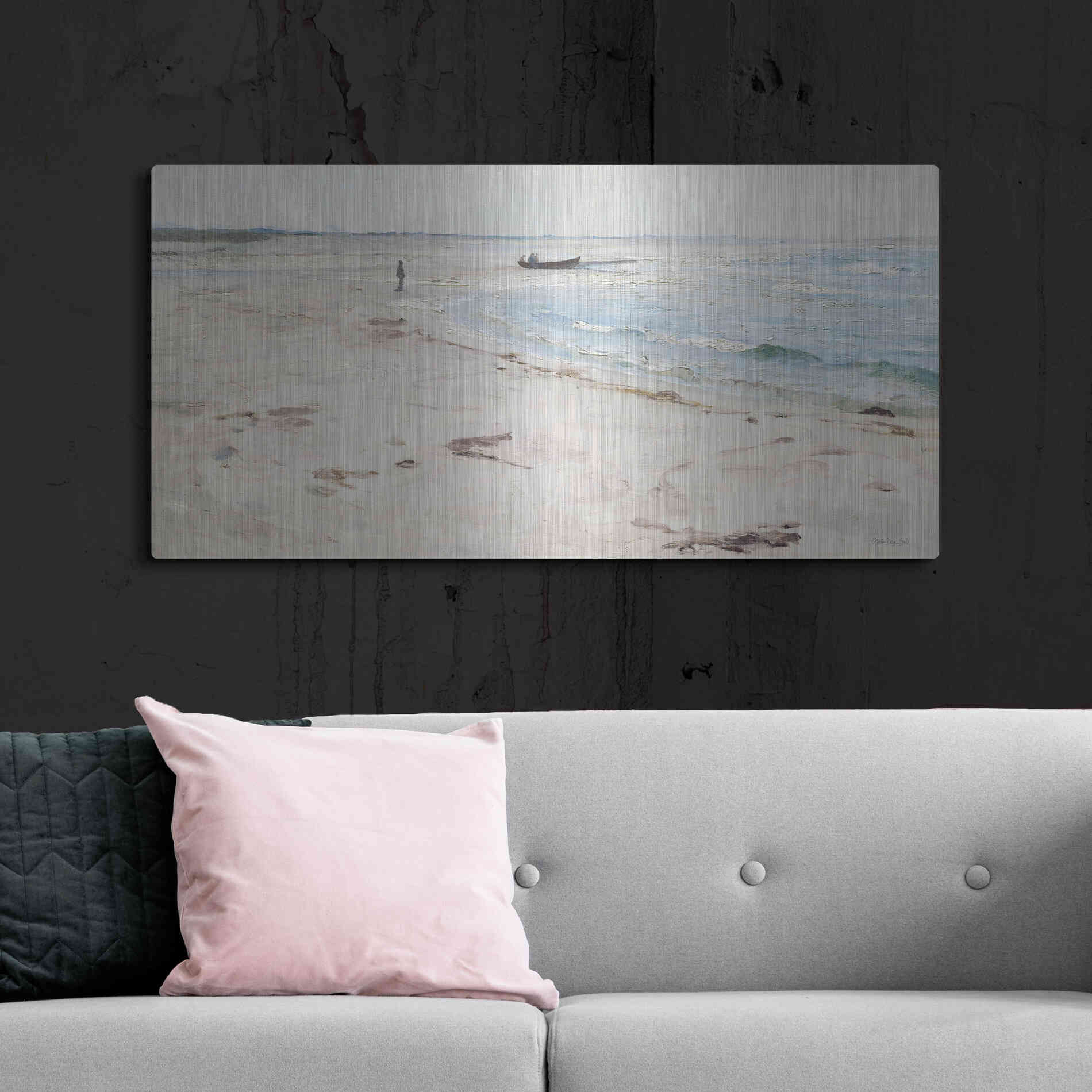 Luxe Metal Art 'From the Beach' by Stellar Design Studio, Metal Wall Art,48x24