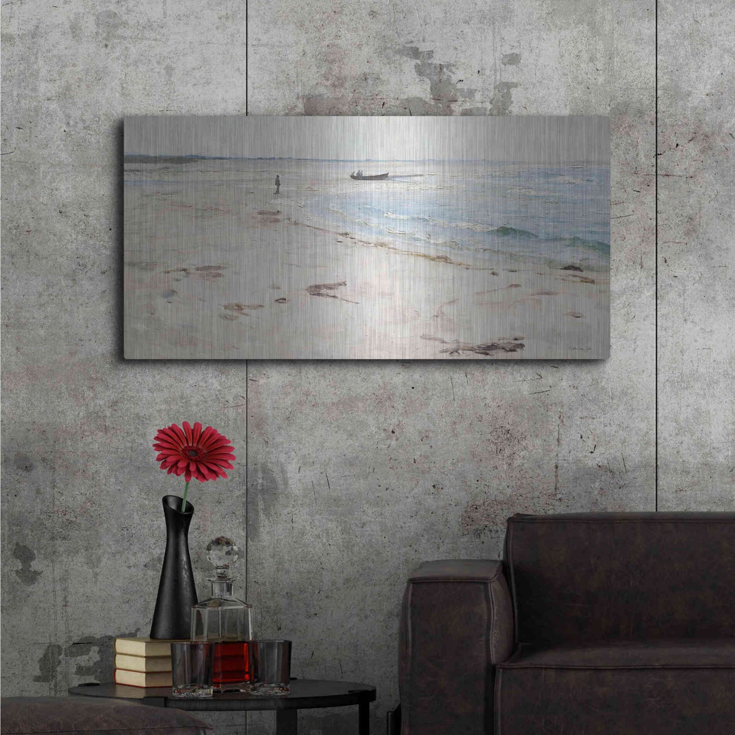 Luxe Metal Art 'From the Beach' by Stellar Design Studio, Metal Wall Art,48x24