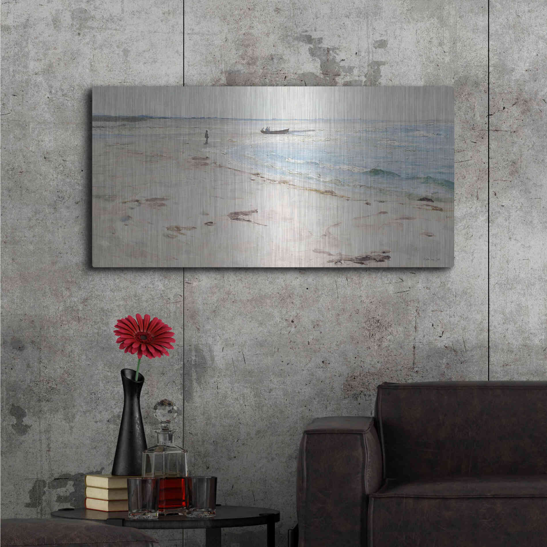 Luxe Metal Art 'From the Beach' by Stellar Design Studio, Metal Wall Art,48x24