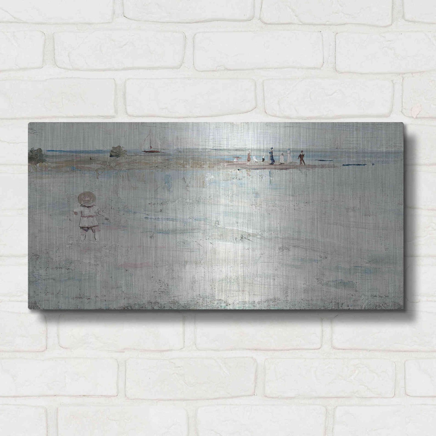 Luxe Metal Art 'Ricketts Point' by Stellar Design Studio, Metal Wall Art,24x12