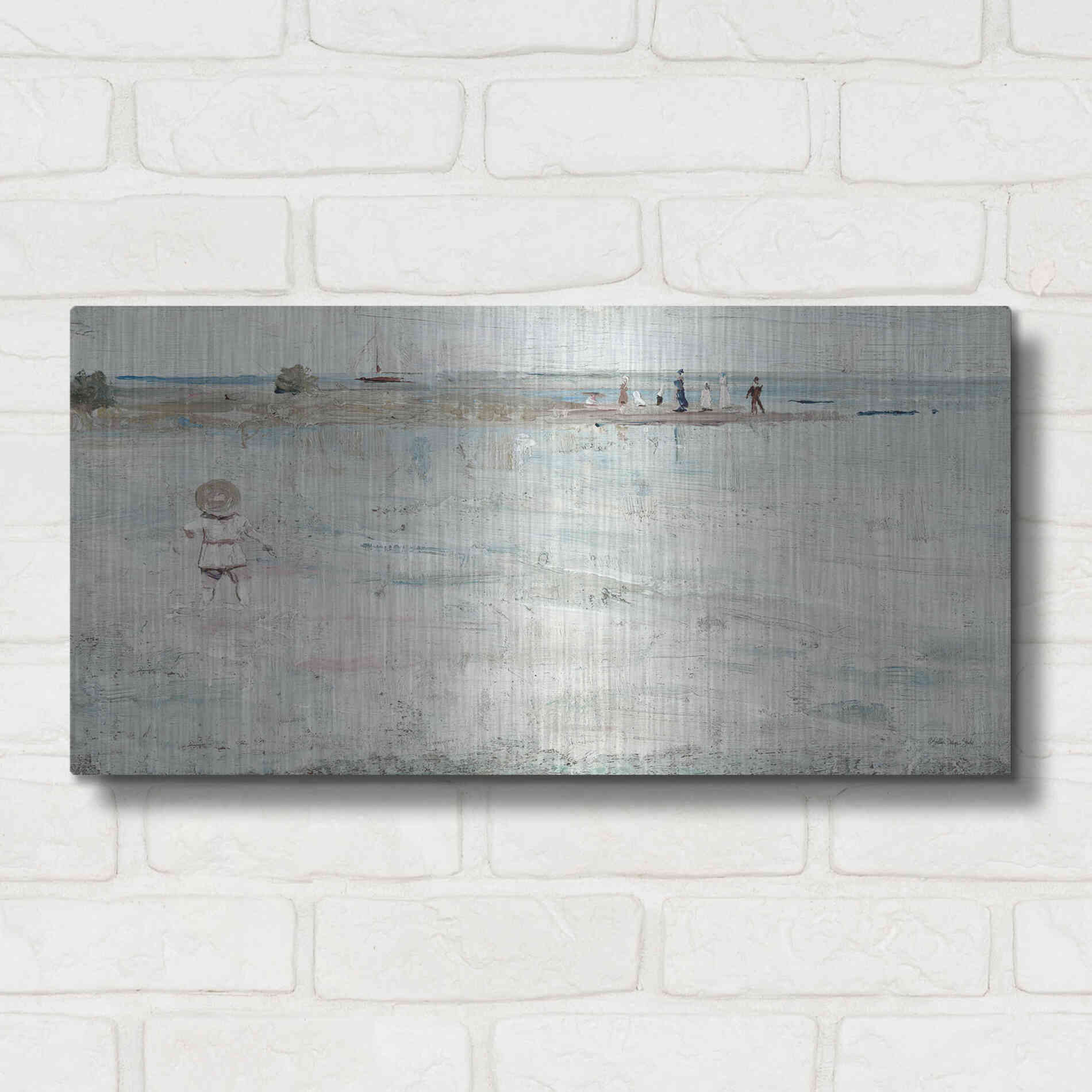 Luxe Metal Art 'Ricketts Point' by Stellar Design Studio, Metal Wall Art,24x12
