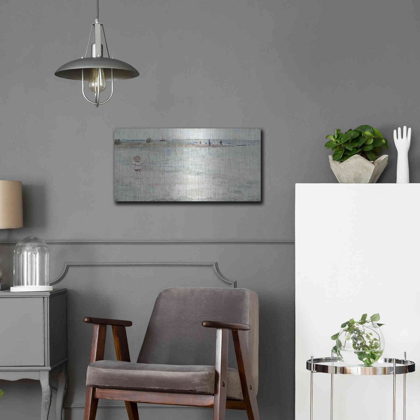 Luxe Metal Art 'Ricketts Point' by Stellar Design Studio, Metal Wall Art,24x12