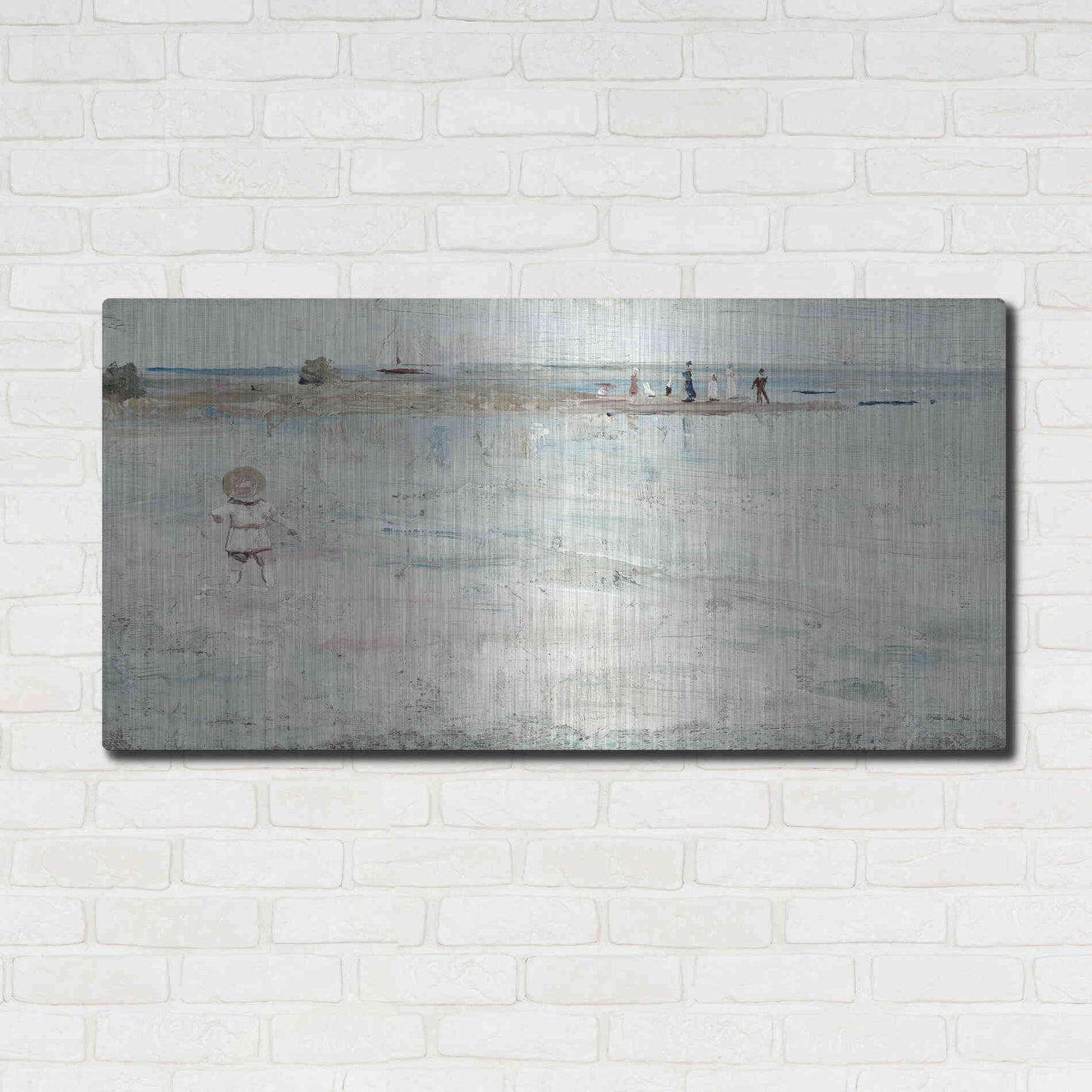 Luxe Metal Art 'Ricketts Point' by Stellar Design Studio, Metal Wall Art,48x24